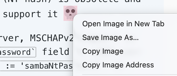 Emoji treated as an image