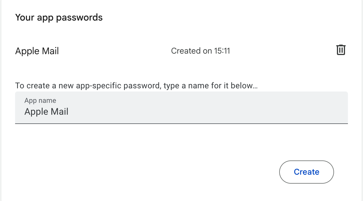 Google App Password